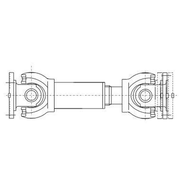SWP B型（有伸缩短型）部分轴承座十字轴式万向联轴器