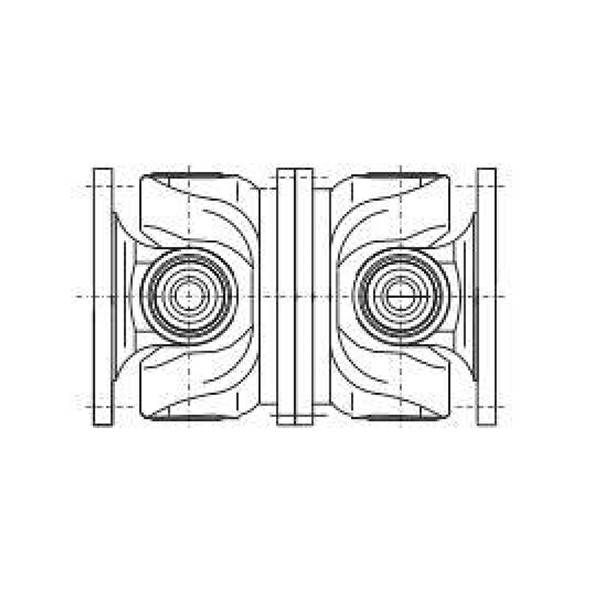 SWC WD型（无伸缩短型）整体叉头十字轴式万向联轴器