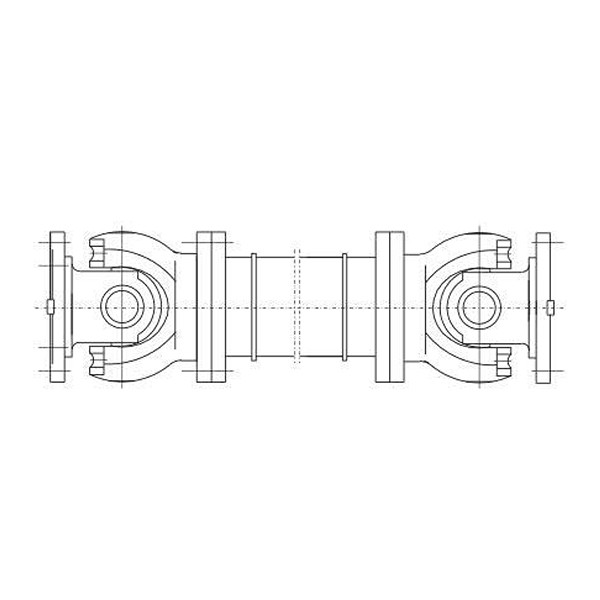 SWP D型（无伸缩长型）部分轴承座十字轴式万向联轴器
